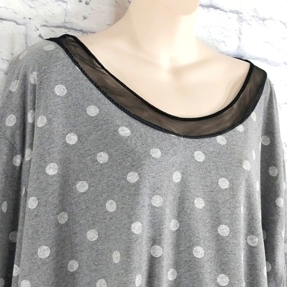 Billi Made on Earth Top Polka Dot Long Sleeve Sz 3X - Picture 2 of 7